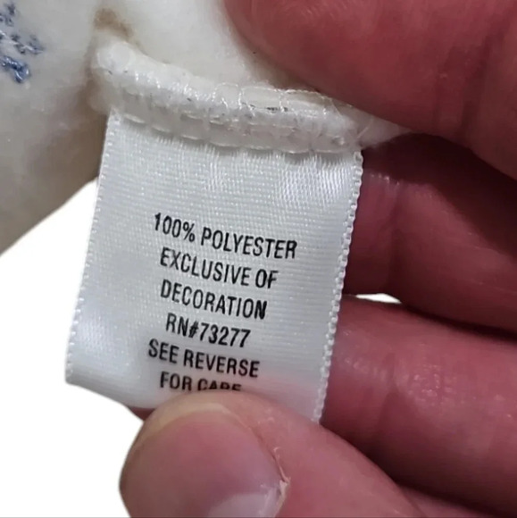 Croft & Barrow Women XL White Fleece Jacket Blue Snowflake Print Winter Holiday - Picture 5 of 7